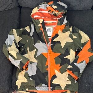 Mini Boden Star-Print Hooded Jacket